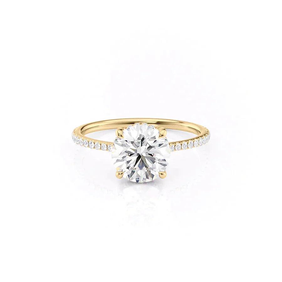 The Pave Maia Set With A 2 Carat Round Lab Diamond