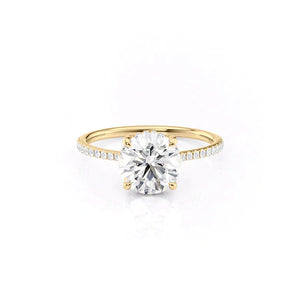The Pave Maia Set With A 1 Carat Round Lab Diamond