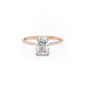 The Pave Maia Set With A 2 Carat Radiant Moissanite