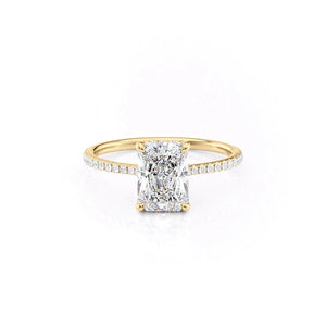 The Pave Maia Set With A 3 Carat Radiant Moissanite