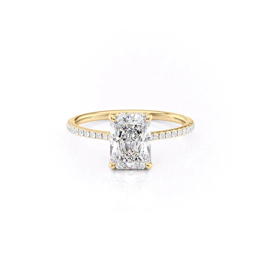 The Pave Maia Set With A 1 Carat Radiant Lab Diamond