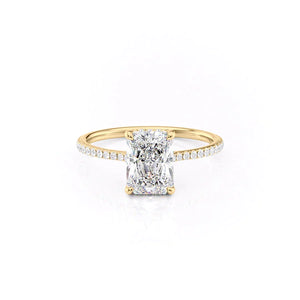 The Pave Maia Set With A 1 Carat Radiant Lab Diamond
