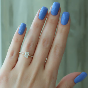 The Pave Maia Set With A 1 Carat Radiant Lab Diamond