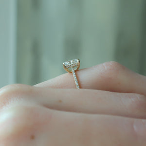 The Pave Maia Set With A 1 Carat Radiant Lab Diamond