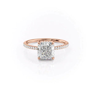 The Mandy Set With A 5 Carat Cushion Moissanite