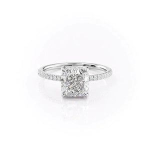 The Mandy Set With A 3 Carat Cushion Moissanite