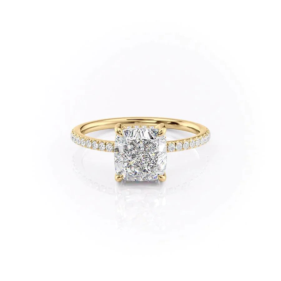 The Mandy Set With A 2 Carat Cushion Lab Diamond
