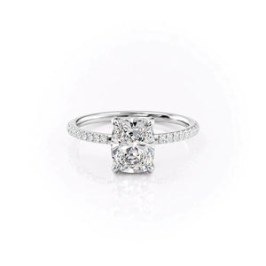The Mandy Set With A 3 Carat Elongated Cushion Lab Diamond
