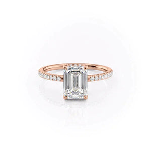 The Mandy Set With A 3 Carat Emerald Lab Diamond