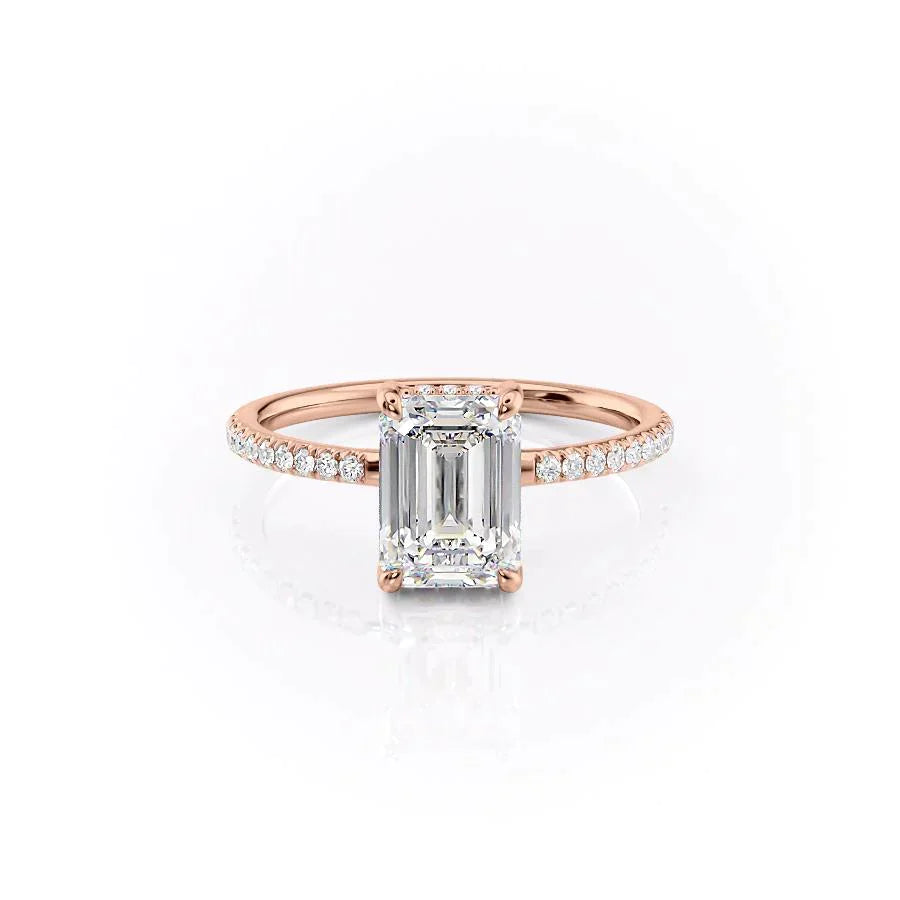 The Mandy Set With A 1.5 Carat Emerald Lab Diamond