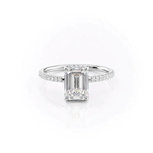 The Mandy Set With A 2 Carat Emerald Moissanite