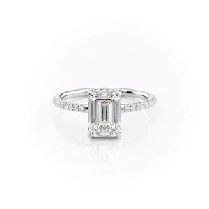 The Mandy Set With A 1.5 Carat Emerald Lab Diamond