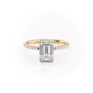 The Mandy Set With A 2 Carat Emerald Moissanite
