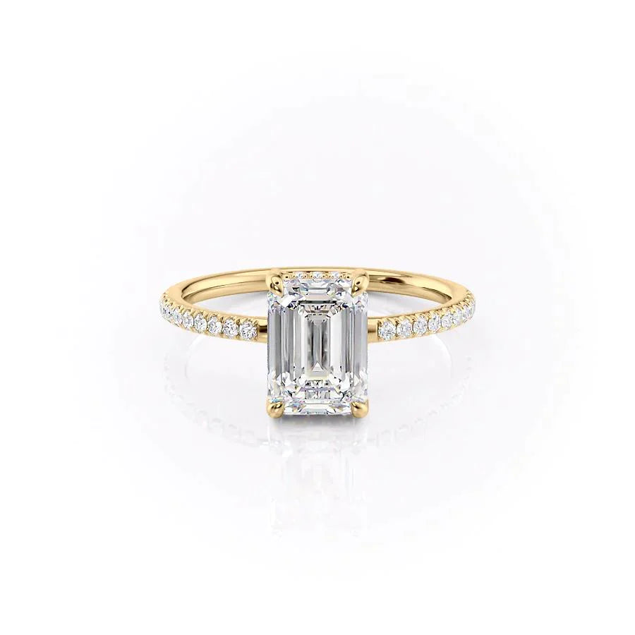 The Mandy Set With A 1 Carat Emerald Lab Diamond