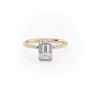 The Mandy Set With A 1 Carat Emerald Lab Diamond