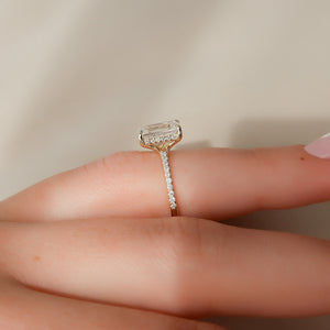 The Mandy Set With A 1 Carat Emerald Lab Diamond
