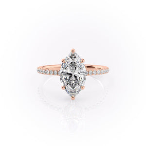 The Mandy Set With A 2.5 Carat Marquise Moissanite