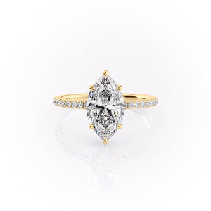 The Mandy Set With A 3 Carat Marquise Moissanite