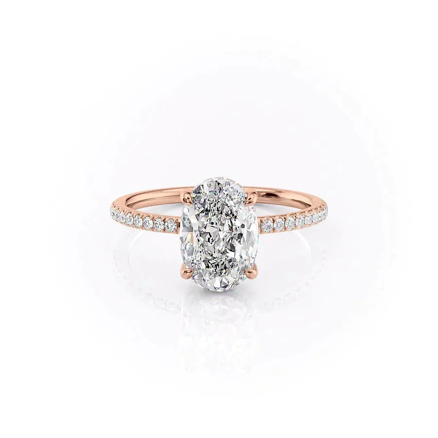 The Mandy Set With A 4 Carat Oval Moissanite
