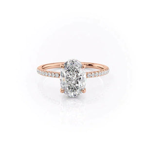 The Mandy Set With A 2.5 Carat Oval Moissanite