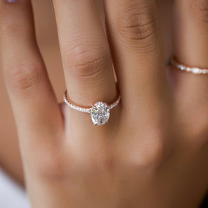 The Mandy Set With A 1 Carat Oval Lab Diamond