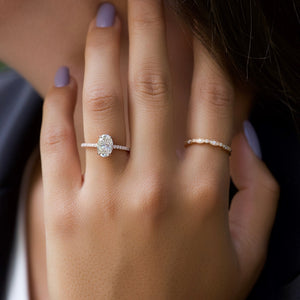 The Mandy Set With A Oval Moissanite
