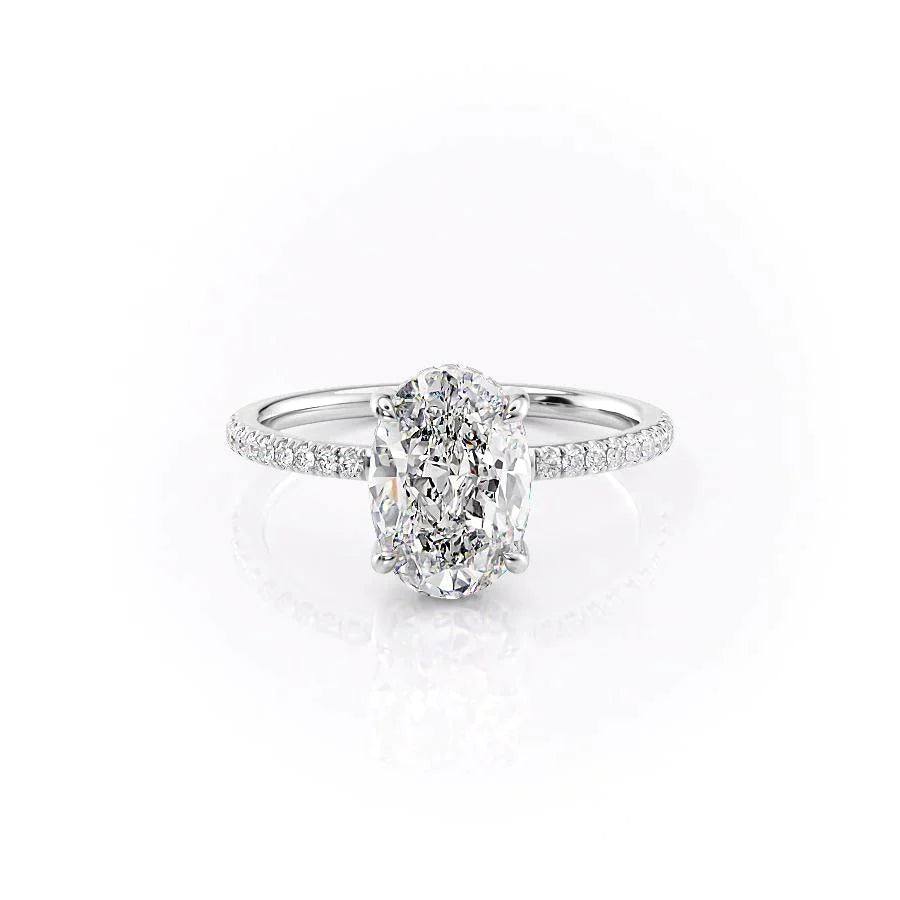The Mandy Set With A 3 Carat Oval Lab Diamond