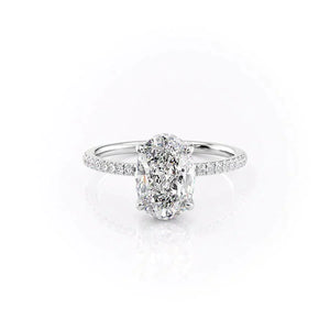 The Mandy Set With A 2.5 Carat Oval Moissanite
