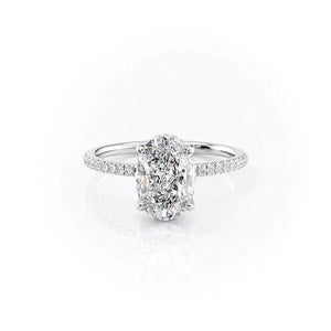 The Mandy Set With A 1 Carat Oval Lab Diamond
