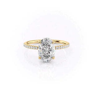 The Mandy Set With A 3.5 Carat Oval Moissanite