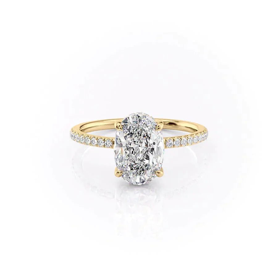 The Mandy Set With A 5 Carat Oval Moissanite
