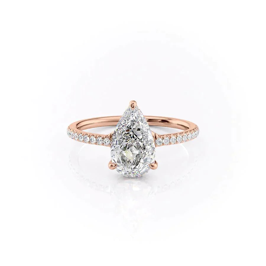 The Mandy Set With A 4.5 Carat Pear Moissanite