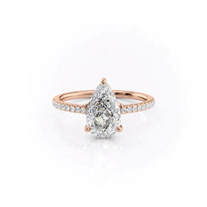 The Mandy Set With A 3.5 Carat Pear Moissanite