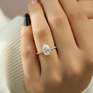 The Mandy Set With A Pear Moissanite