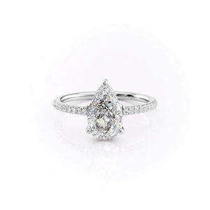 The Mandy Set With A 5 Carat Pear Moissanite