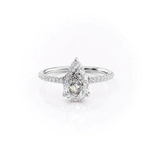 The Mandy Set With A 2 Carat Pear Lab Diamond