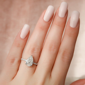 The Mandy Set With A 1.5 Carat Pear Lab Diamond