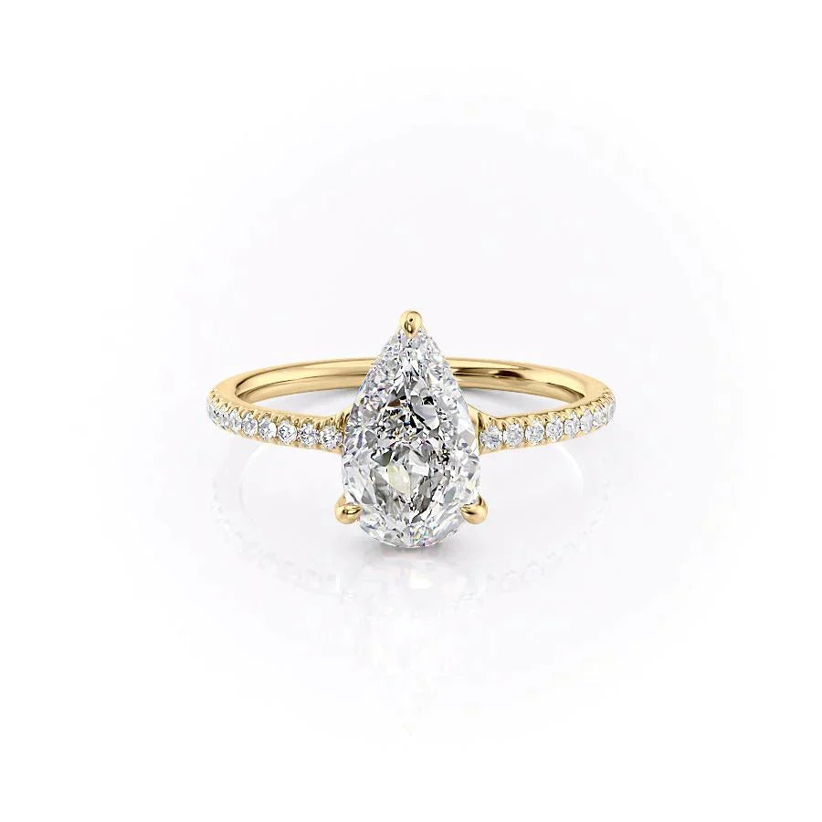 The Mandy Set With A 1 Carat Pear Moissanite