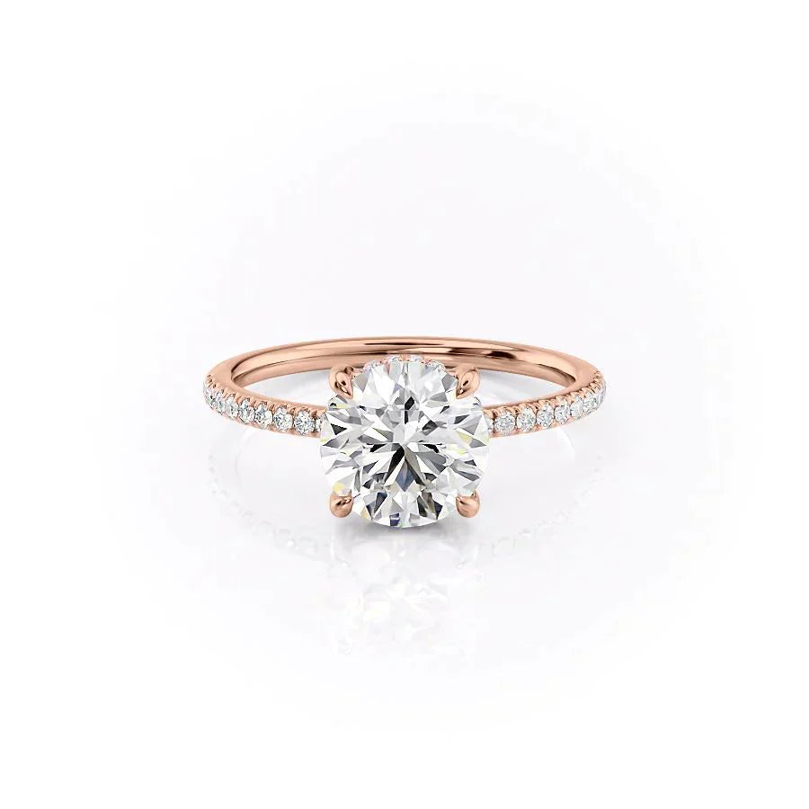 The Mandy Set With A 2 Carat Round Moissanite