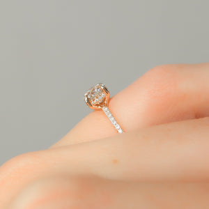 The Mandy Set With A 1 Carat Round Lab Diamond