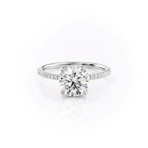 The Mandy Set With A 3.5 Carat Round Moissanite
