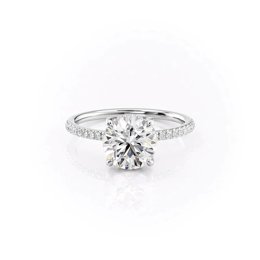 The Mandy Set With A 2 Carat Round Lab Diamond