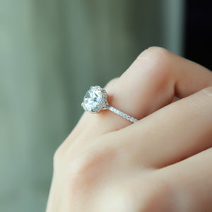 The Mandy Set With A 1.5 Carat Round Lab Diamond