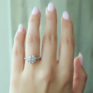 The Mandy Set With A 1.5 Carat Round Lab Diamond