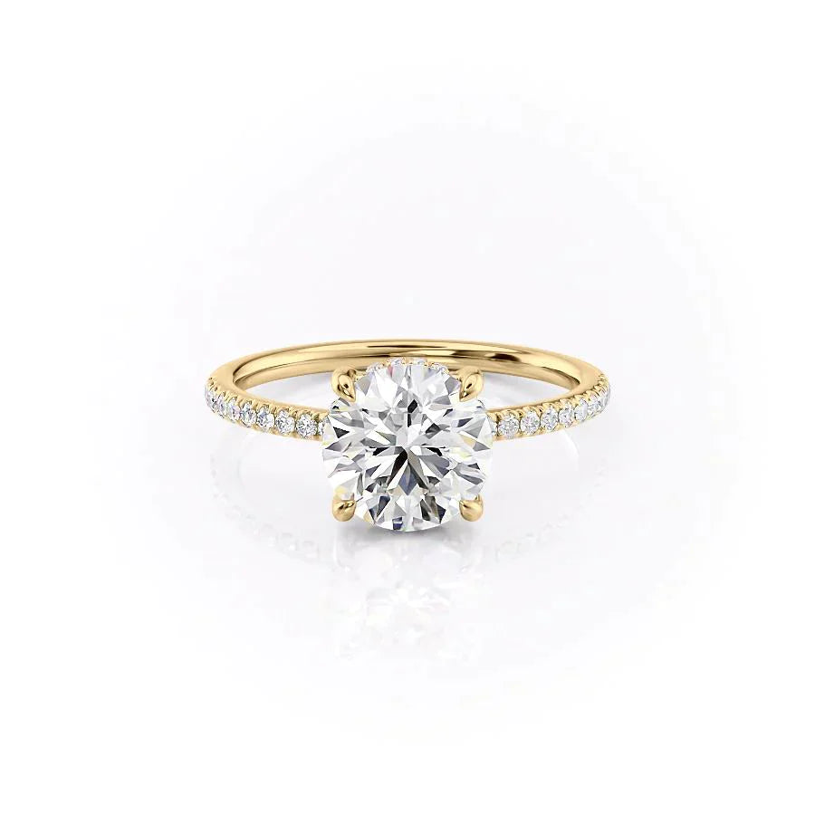 The Mandy Set With A 5 Carat Round Moissanite