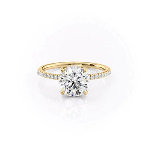 The Mandy Set With A 3.5 Carat Round Moissanite