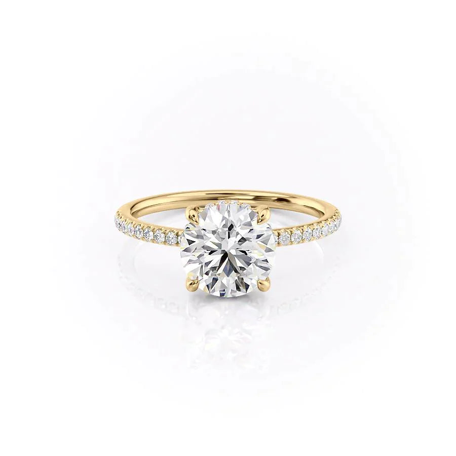 The Mandy Set With A 1 Carat Round Lab Diamond