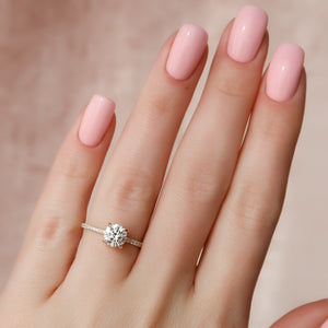 The Mandy Set With A 1 Carat Round Lab Diamond