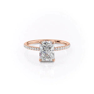 The Mandy Set With A 4.5 Carat Radiant Moissanite