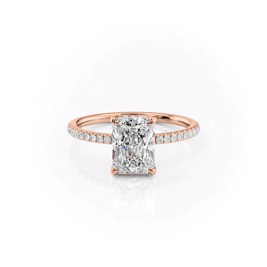 The Mandy Set With A 2 Carat Radiant Lab Diamond